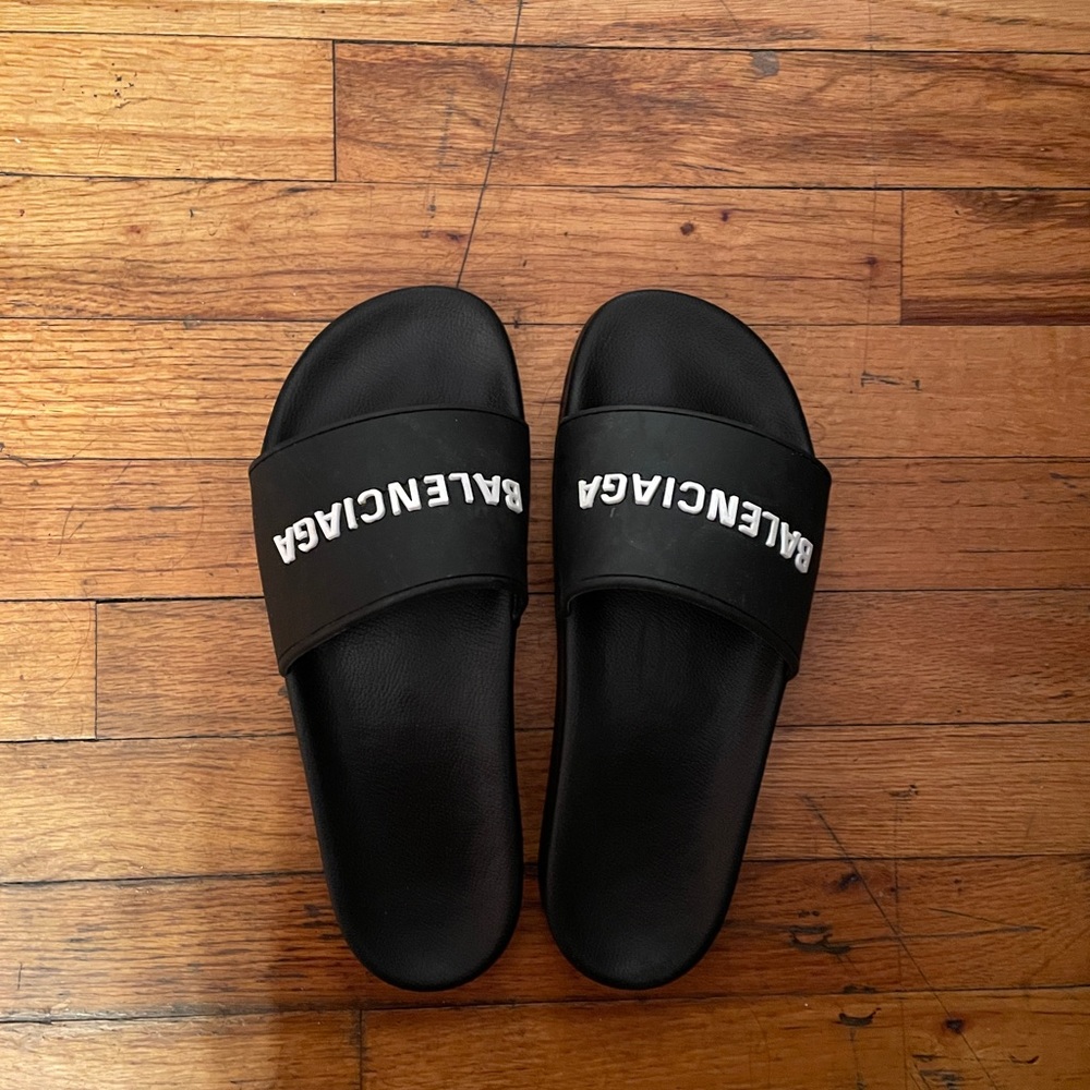Balenciaga Pool Slides Black Size 38